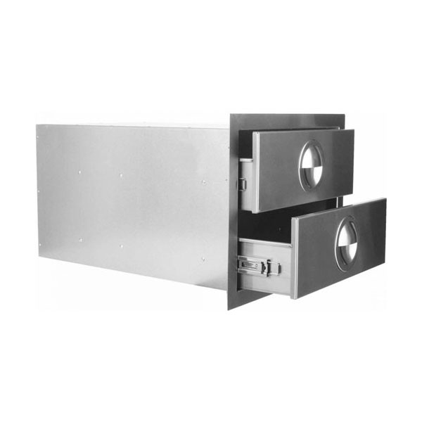 Slimline Double Drawer - AHT-B2D - BackyardPatioOasis