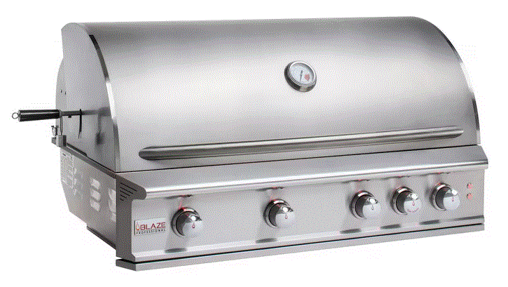Blaze Professional LUX 44-Inch 4-Burner Built-In Propane Gas Grill w/ Rear Infrared Burner - BLZ-4PRO - BackyardPatioOasis