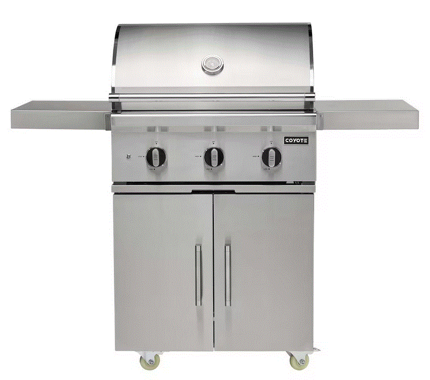 Coyote C-Series 30-in 3-Burner Free Standing Grill - C3C30FS - BackyardPatioOasis