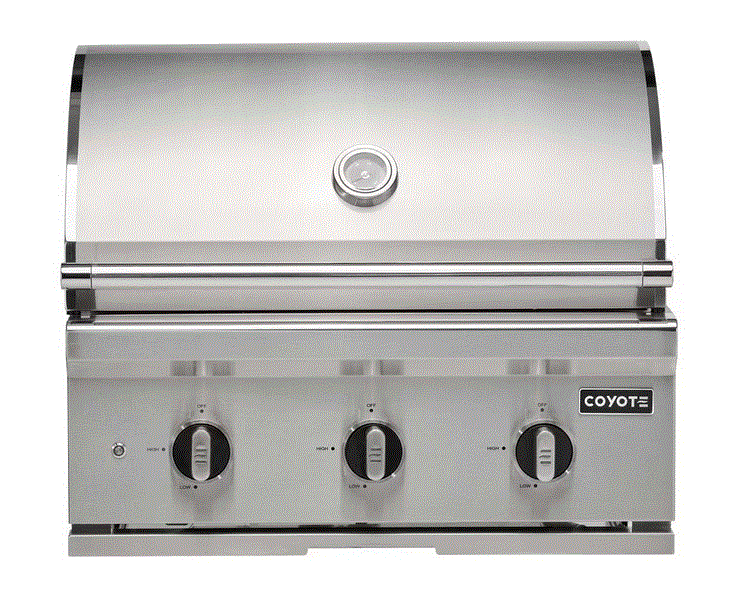 Coyote C-Series 30-in 3-Burner Built-In Grill - C3C30 - BackyardPatioOasis