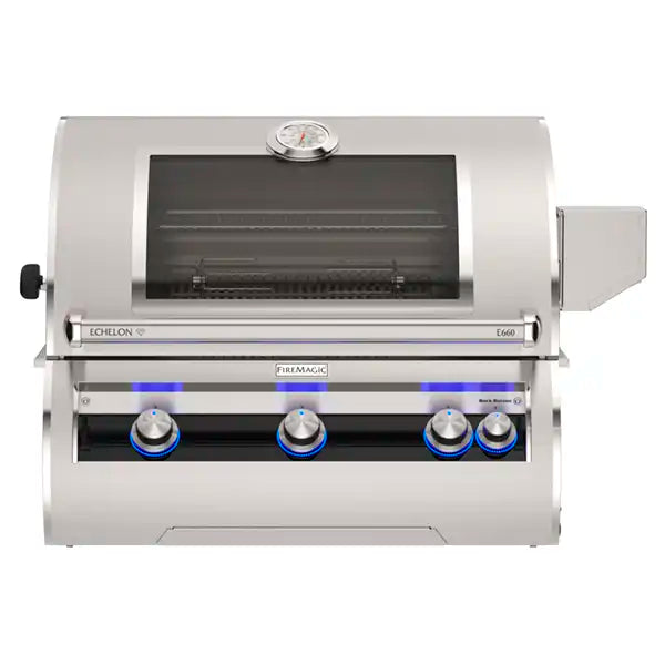 Fire Magic Echelon Diamond E660i A-Series Gas Grill - Rotisserie & Analog Thermometer - BackyardPatioOasis