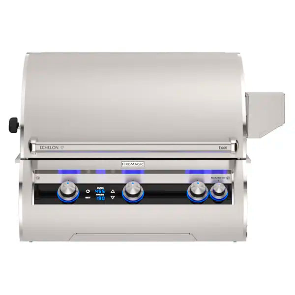 Fire Magic Echelon E660i Built-In Grill - Rotisserie & Digital Thermometer - BackyardPatioOasis