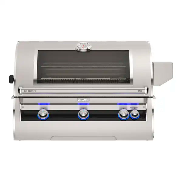 Fire Magic Echelon Diamond E790i A-Series Gas Grill - Rotisserie & Analog Thermometer - BackyardPatioOasis