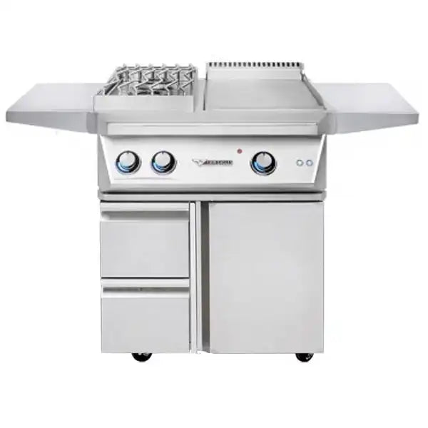 Twin Eagles 30" 2 Drawer Grill Cart Base - TEGB30SD-B - with griddle