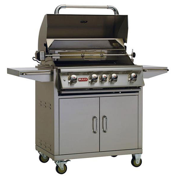 Bull 30" Angus Gas Grill Cart - Stainless Steel Construction - BackyardPatioOasis