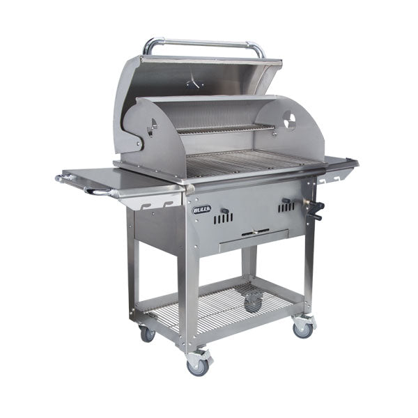 Bison Premium Charcoal Cart -88000 - Angle View Open - BackyardPatioOasis