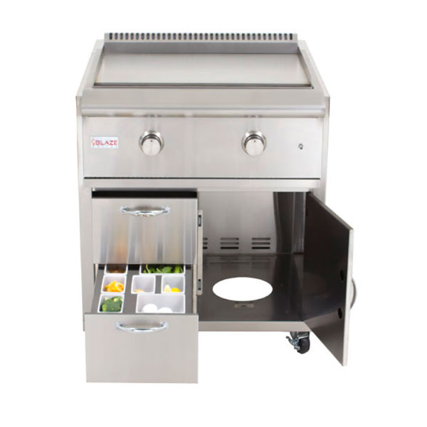 Blaze LTE 30" Gas Griddle Cart - BLZ-GRIDDLE-CART-SC - BackyardPatioOasis