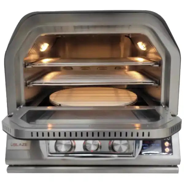Blaze Built-In 26" Outdoor Pizza Oven With Rotisserie - BLZ-26-PZOVN - BackyardPatioOasis