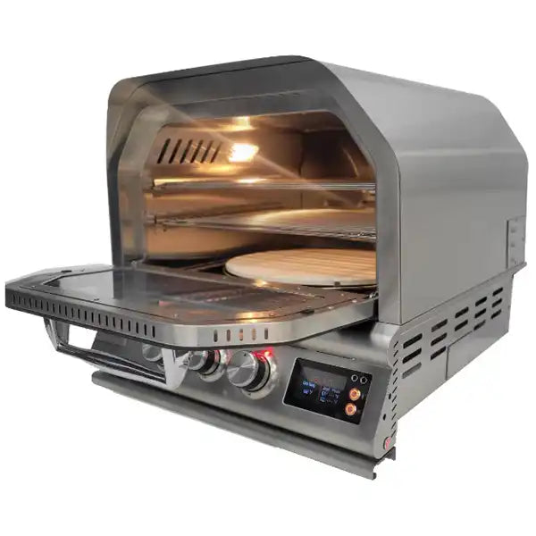 Blaze Built-In 26" Outdoor Pizza Oven With Rotisserie - BLZ-26-PZOVN - BackyardPatioOasis