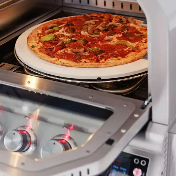 Blaze Built-In 26" Outdoor Pizza Oven With Rotisserie - BLZ-26-PZOVN - BackyardPatioOasis
