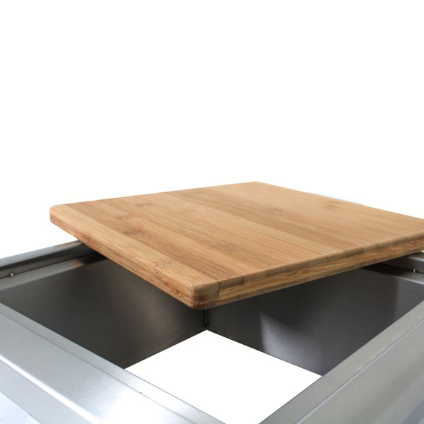 Blaze 15-Inch Trash Chute With Cutting Board - BLZ-TRC-CB - BackyardPatioOasis