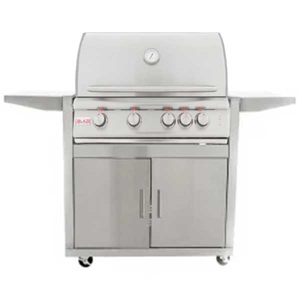Blaze LBM 32-Inch 4-Burner Grill Cart w/Rear Infrared Burner