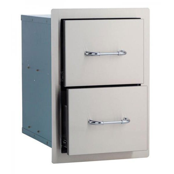 Bull 15-Inch Stainless Steel Double Drawer