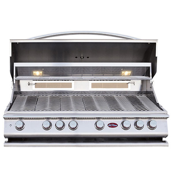 Cal Flame 6-Burner P-Series Built-In Gas Grill - BBQ19P06 - 110,000 BTUs Grilling Power - BackyardPatioOasis