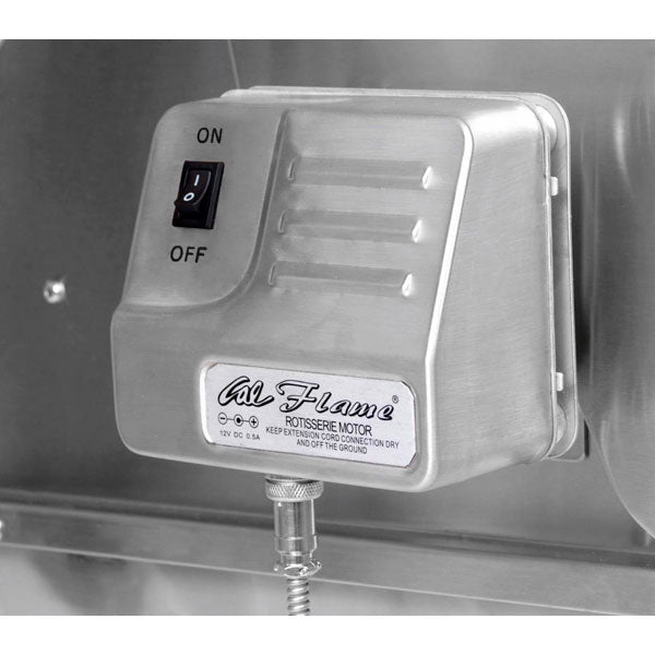 Cal Flame 5-Burner Convection Gas Grill - BBQ19875CP - Rotisserie Motor