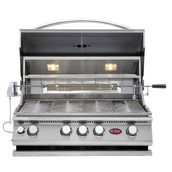 Cal Flame 4-Burner Convection Gas Grill - BBQ19874CP - BackyardPatioOasis - Open View