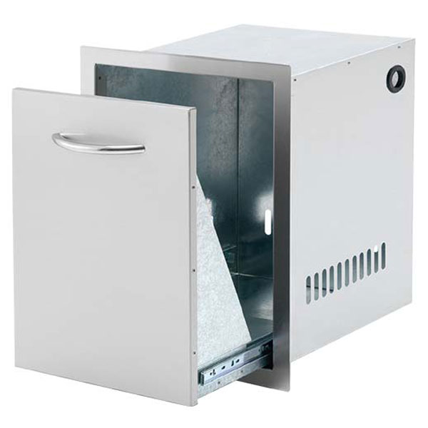 Cal Flame Propane Tank or Trash Bin Drawer - Open Angle View