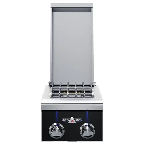 Delta Heat 12-Inch Double Side Burner - Black Control Panel