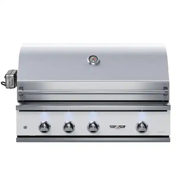 Delta Heat 38-Inch Gas Grill with White Control Panel & Rotisserie