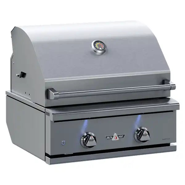 Delta Heat 26" Built-in Gas Grill - angle view - BackyardPatioOasis