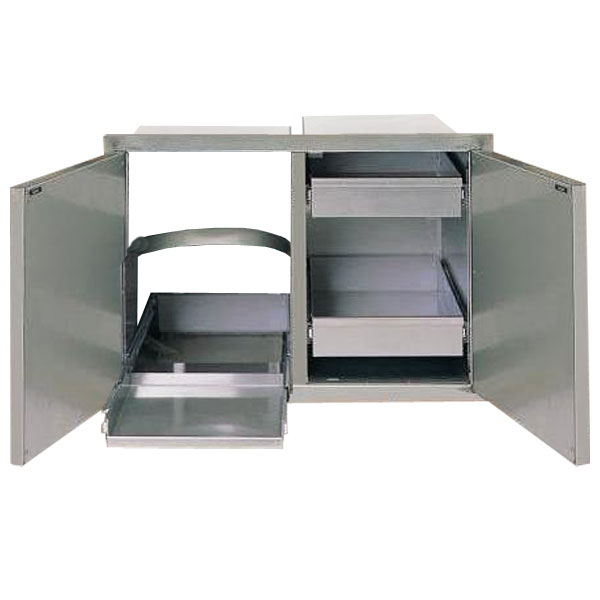 Fire Magic Select 30-Inch Double Doors w/Trash Bin & Dual Drawers - 33930S-12 - BackyardPatioOasis