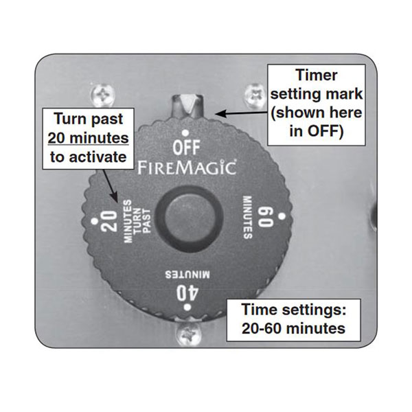 Fire Magic 1-Hour Automatic Shut Off Timer Box - 5521-11T - BackyardPatioOasis