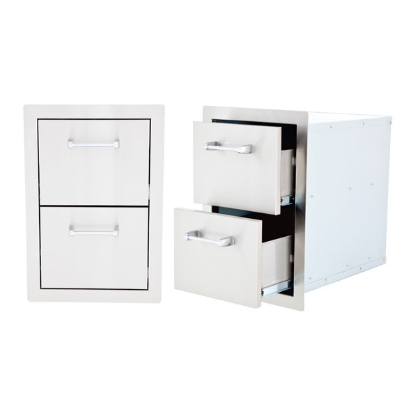 Lion 15-Inch Double Drawers - L2374 - BackyardPatioOasis