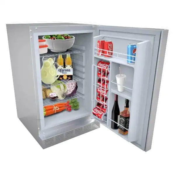 Sunstone 21" Outdoor Rated 304 Stainless Steel Refrigerator – SAPFR21PRO - BackyardPatioOasis