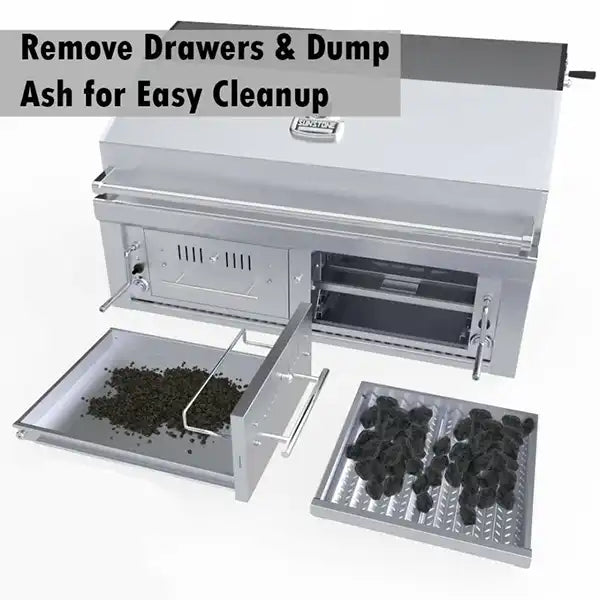 Sunstone Series 42" Gas Hybrid Dual Zone Charcoal/Wood Burning Grill - BackyardPatioOasis