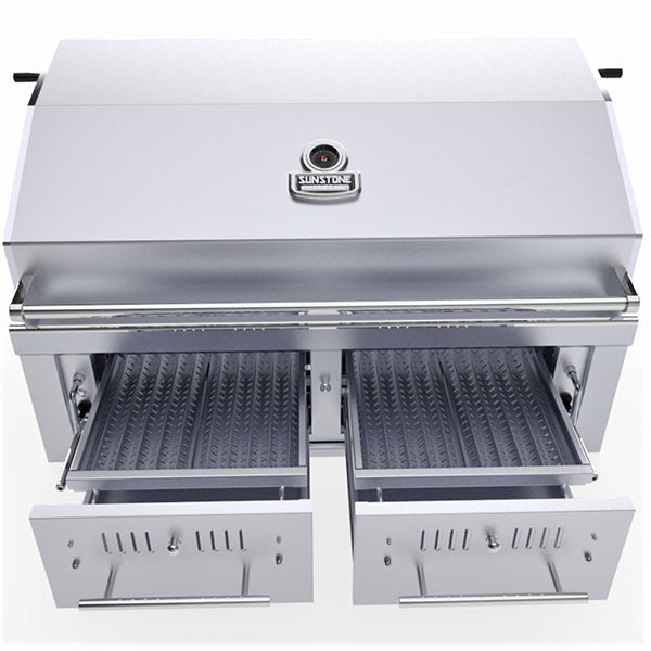 Sunstone Series 42" Gas Hybrid Dual Zone Charcoal/Wood Burning Grill - BackyardPatioOasis