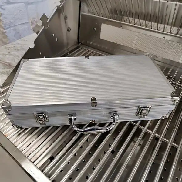 Sunstone 10 Piece Stainless Steel BBQ Tool Set in Case