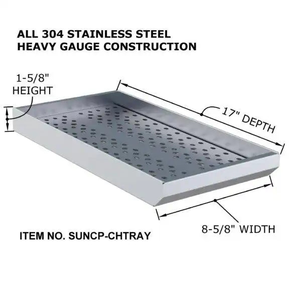 Sunstone 3-in-1 Charcoal, Wood, & Smoking Tray Details