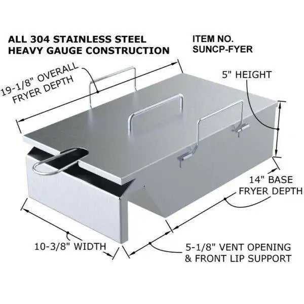 Sunstone Deep Fryer & Steamer Grill Insert - dimensions