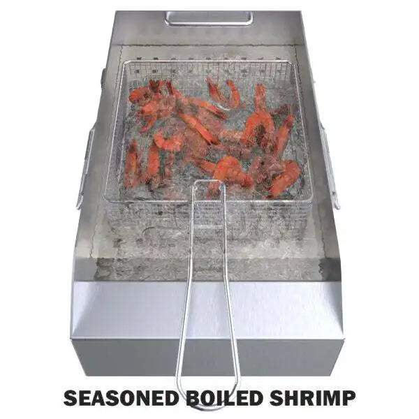 Sunstone Deep Fryer & Steamer Grill Insert - In use