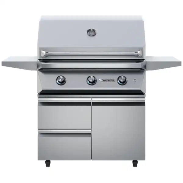 Twin Eagles 36" 2 Drawer Grill Cart Base - TEGB36SD-B - BackyardPatioOasis