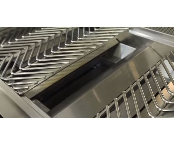 Cal Flame Top Gun 40-Inch 5 Burner Built-In Gas Convection Grill with Rotisserie (BBQ19875CTG) - Grates