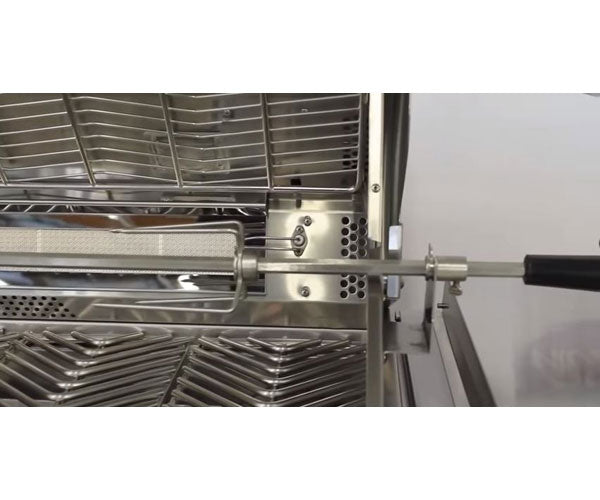 Cal Flame Top Gun 40-Inch 5 Burner Built-In Gas Convection Grill with Rotisserie (BBQ19875CTG) - Rotisserie