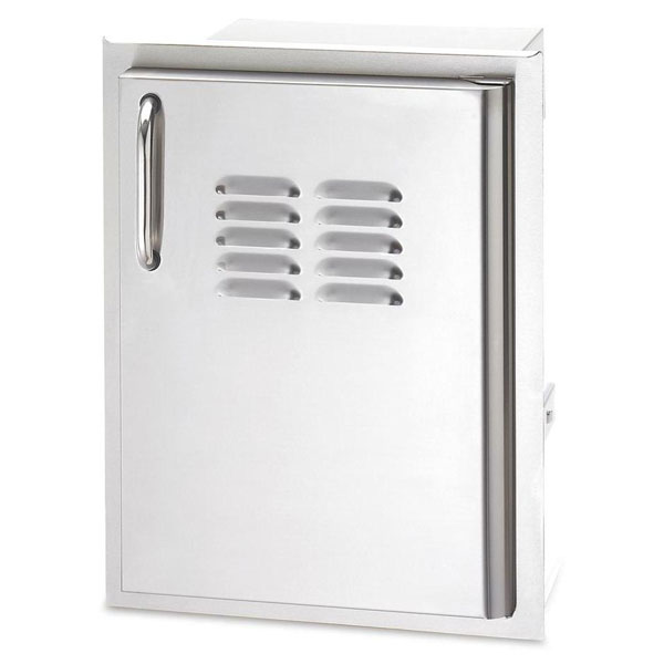AOG 14" Vertical Single Access Door W/Tank Tray & Louvers - BackyardPatioOasis