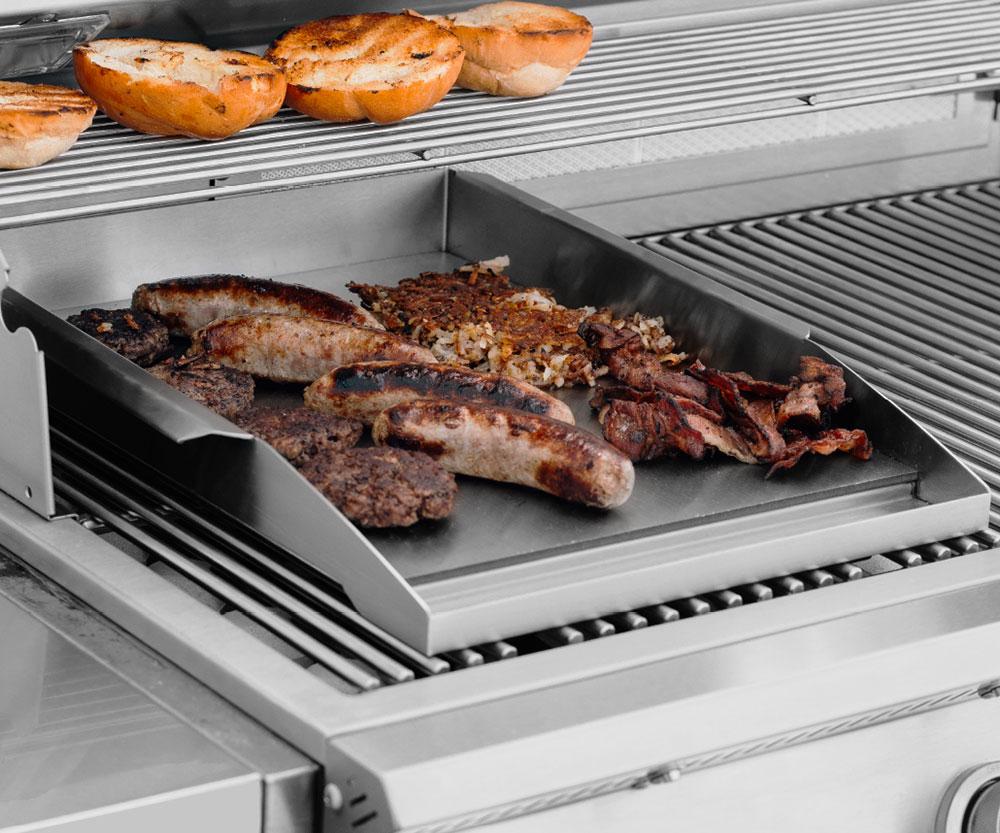 American Made Grills Stainless Steel Griddle Plate - In Use