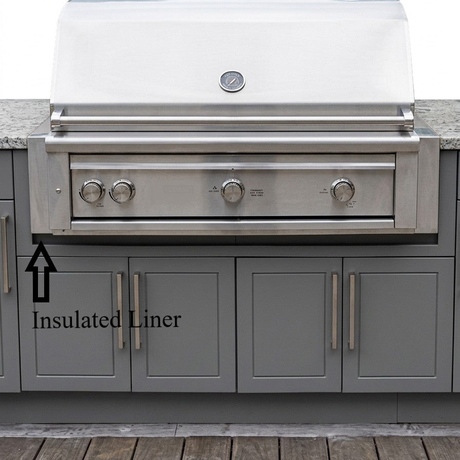 American Made Grills Atlas 36" Grill Liner - In Use