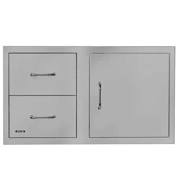 Bull 38-Inch Stainless Steel Door & Drawer Combo - 55890 - BackyardPatioOasis