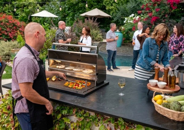 Fire Magic 24" Firemaster Drop-In Charcoal Grill Installed