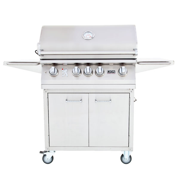 Lion L75000 Series 32-Inch 4-Burner Grill Cart - BackyardPatioOasis