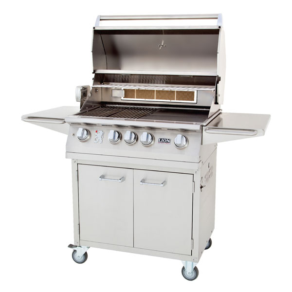 Lion L75000 Series 32-Inch 4-Burner Grill Cart - BackyardPatioOasis