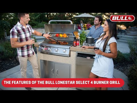 Bull Lonestar 4-Burner Gas Grill Cart - Features - BackyardPatioOasis