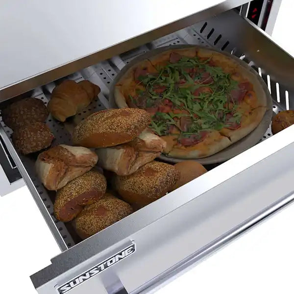 Sunstone 30" Electrical 110V Warming Drawer - in use