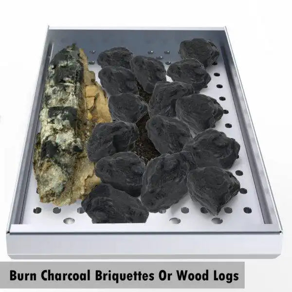 Sunstone 3-in-1 Charcoal, Wood, & Smoking Tray - Charcoal